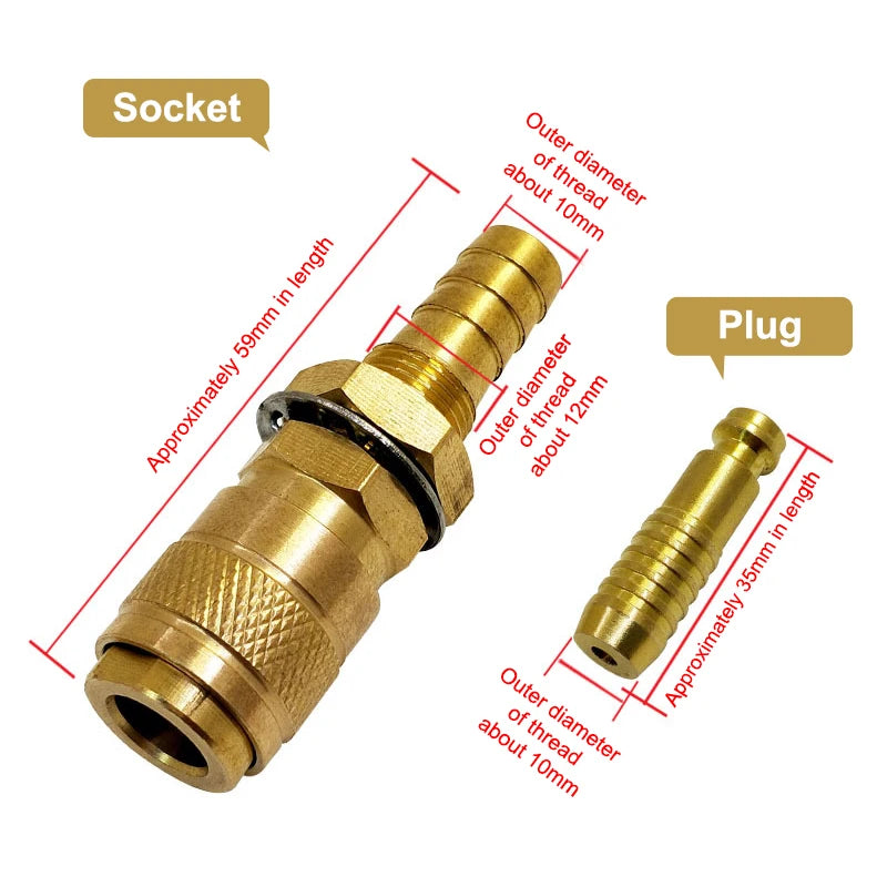 Wholesale Cooled Gas Adapter Connector Clamp Welding Machine Quick Fitting Female Male Water MIG TIG Welding Torch Tools Welder Oasis Select C1