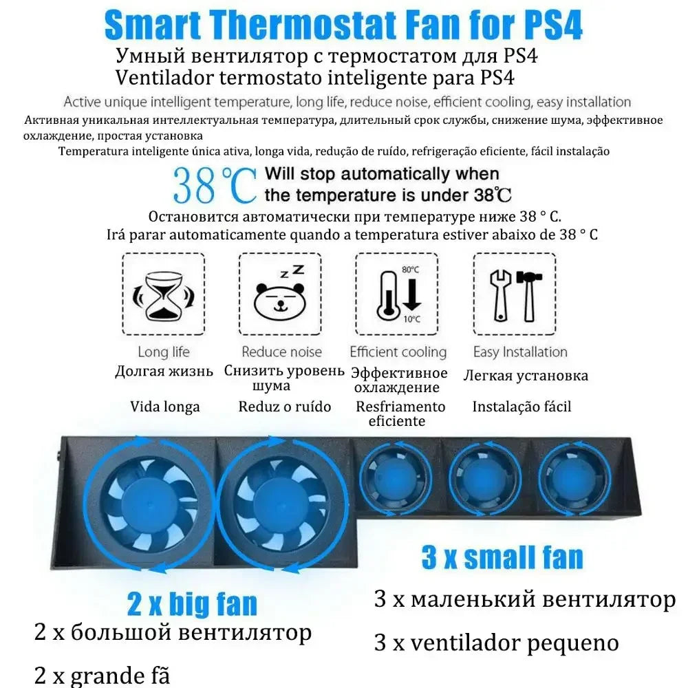 PS4 / PS4 Pro / PS4 Slim Cooling Fan Stand & Console Holder