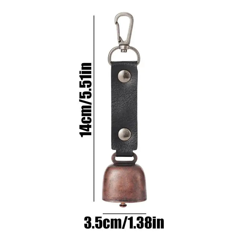 Bear Bell Loud Hiking Bell For Hikers Anti-Lost Pet Bell Dog Bell With PU Leather Strap Noise Maker For Survival Hiking Biking Oasis Select