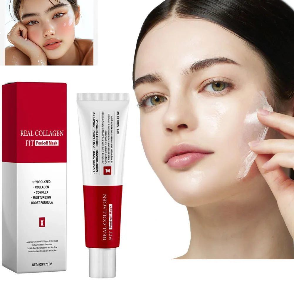 1/2PCs Moisturizing Collagen Night Wrapping Mask Elasticity Hydration Collagen Peel off Face Mask For Glowing Skin Face Care Oasis Select