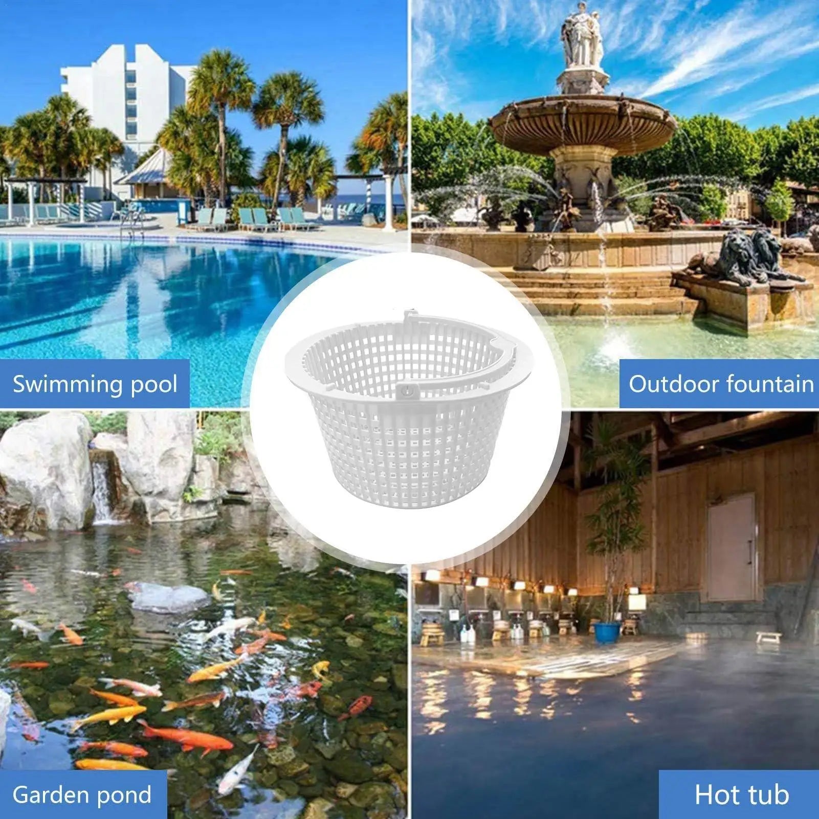 Swimming Pool Skimmer Basket Aboveground Pool Filter Basket Swimming Pool Cleaning Accessories Skimmer Filter Basket with Handle Oasis Select