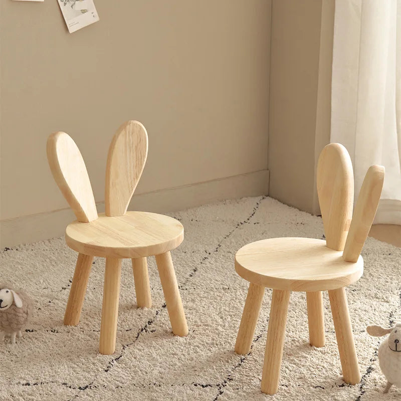 Solid wood chair Home backrest stool Simple small wooden stool Living room wooden stool Log bench Small stool Low stool Oasis Select