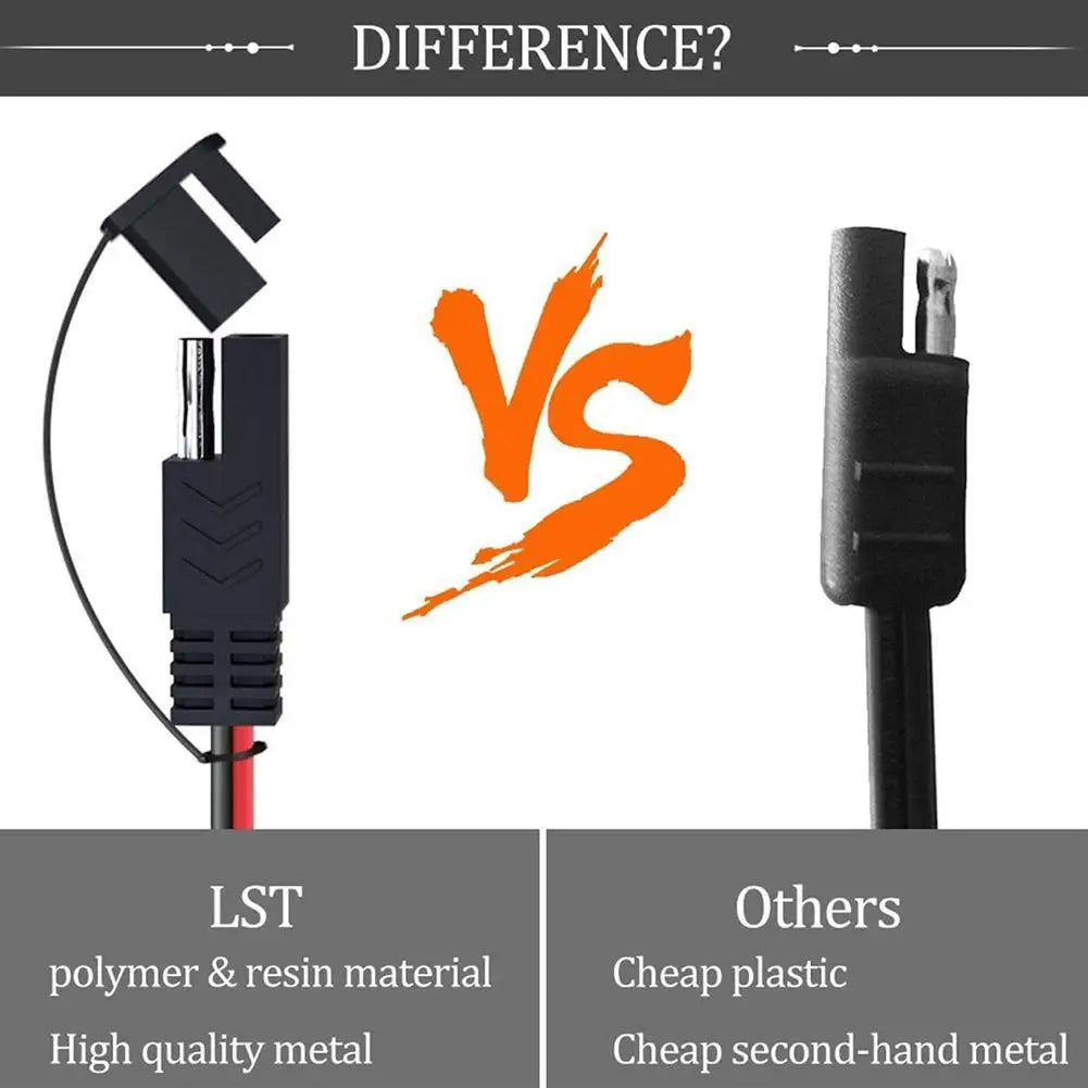 Charger Cable For Motorcycle Battery Terminal To SAE Quick Extension Cable With 10A Fuse O Connector Battery Charger Adapter Oasis Select