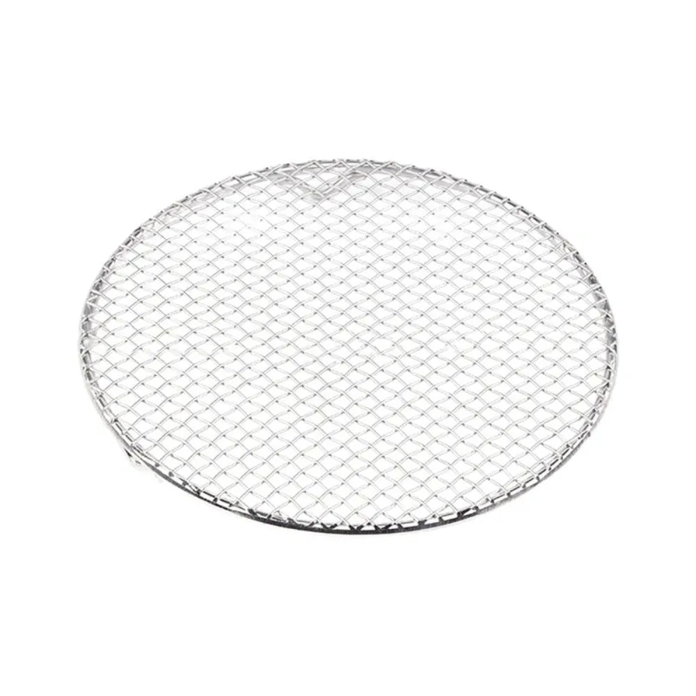 Household Stainless Steel Tempura Frying Net Semi -circular/Round Japanese Style Barbecue Net Durable Drying Net Fried Food Oasis Select small round