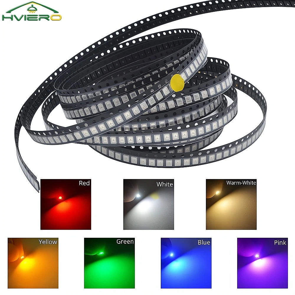 1000Pcs 2835 SMD LED Chips – Bright Warm White DIY Lighting