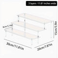 1pc,Multilayer acrylic transparent display rack, desk storage rack, suitable for cosmetics, perfume, dolls, nail polish shelf Oasis Select Transparent-3 layers