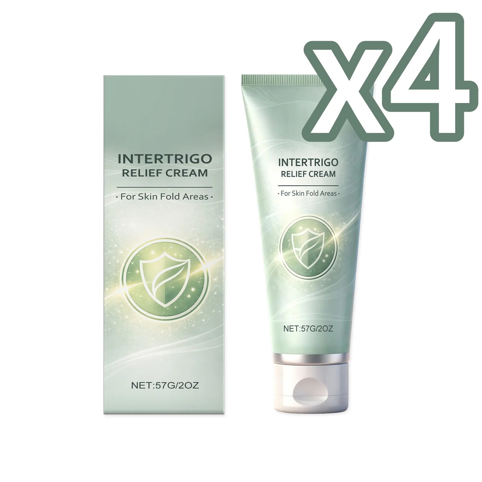 Intertrigo Relief Cream Soothe Discomfort Calm Redness Repair Skin Barrier Relief Skin Fold Areas Lasting Body Skin Care Cream Oasis Select 57g Boxed X 4PCS