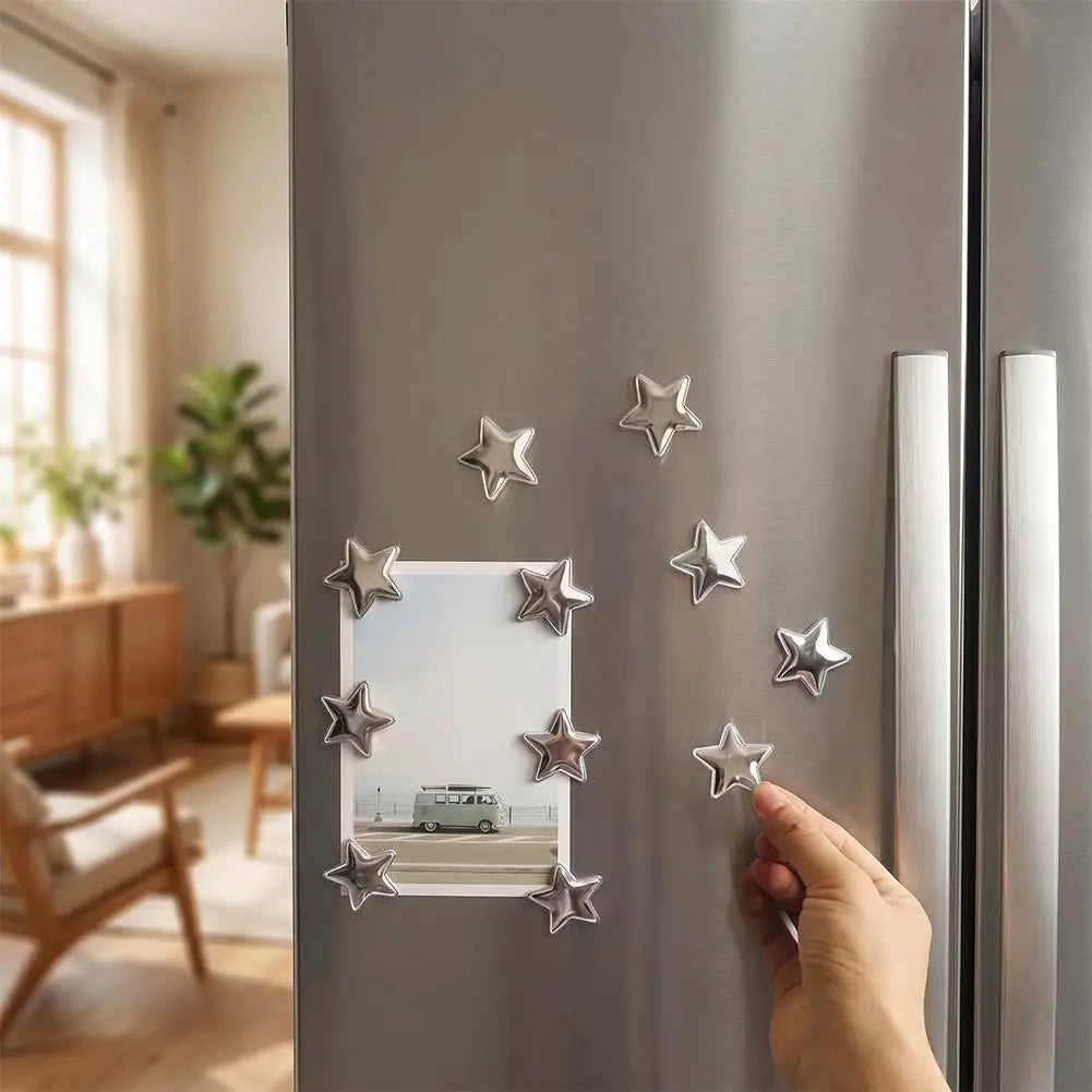 2.4CM 10/20pcs Creative Star Magnetic Refrigerator Patch For Photo Wall Mounting Entry Door Magnetic Sticker Home Decoration Oasis Select