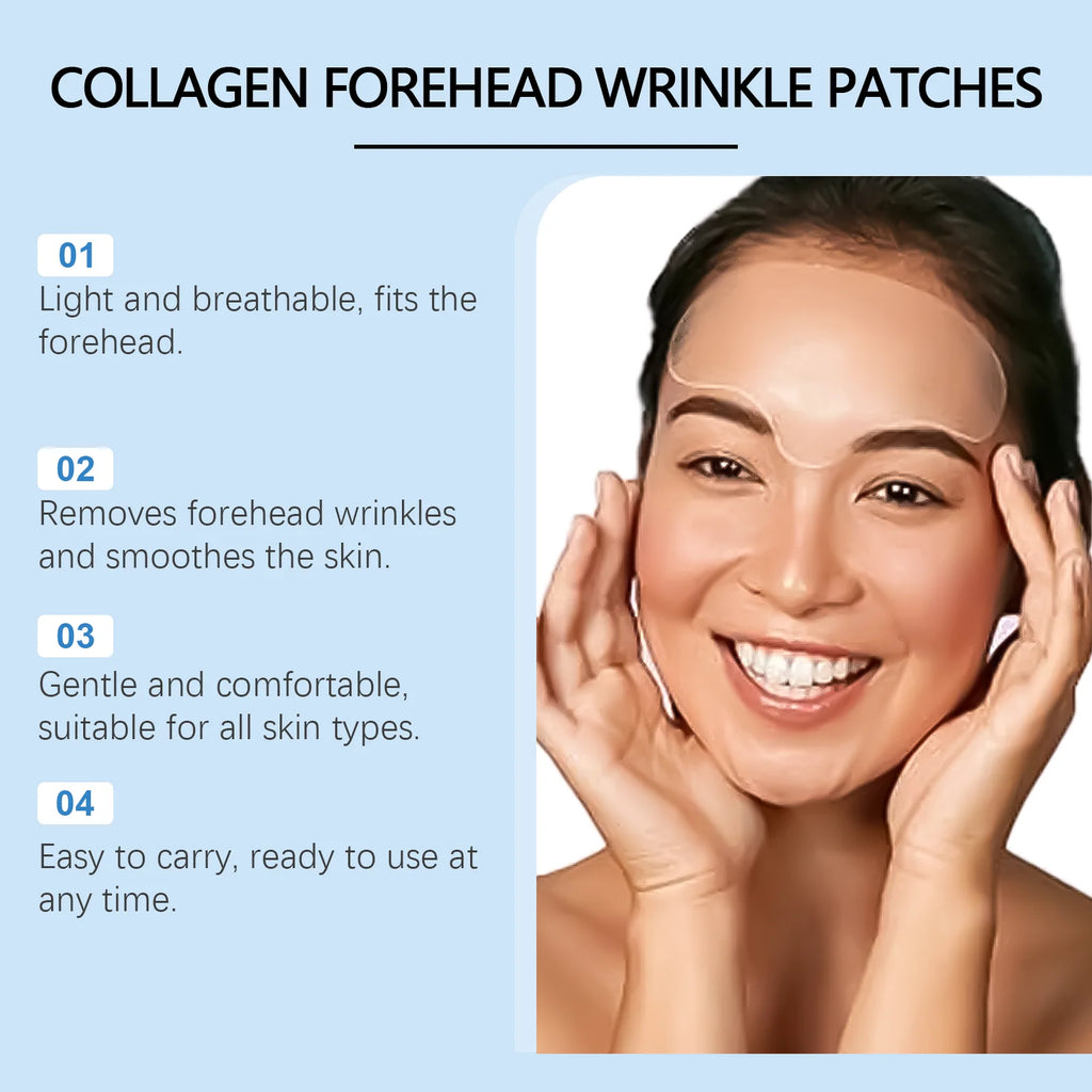 Anti Wrinkle Forehead Patch Frown Lines Remover Deeply Nourishing Firming Lifting Skin Anti-Aging Collagen Forehead Care Sticker Oasis Select