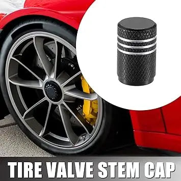 Tire Valve Stem Cap Cover - (4 Pack) Tire Air Caps Metal with Plastic Liner Corrosion Resistant Leak-Proof for Car Motorcycle Oasis Select