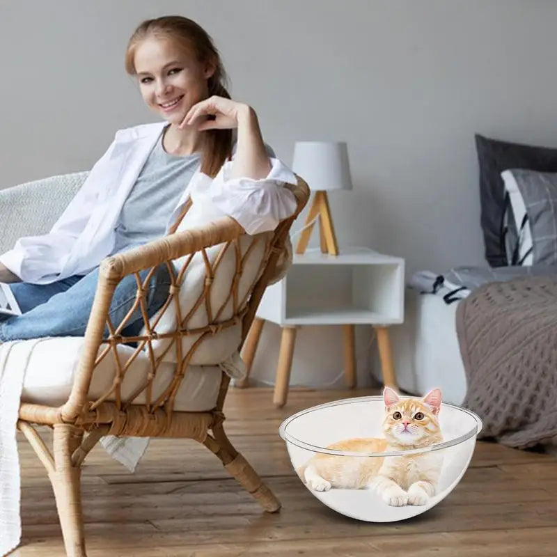Acrylic Cat Hammock Replacement Dome Cover Cat House Nest Pet Furniture Anti-Scratch Cat Toy Beds for Indoor Cats Tree Tower Oasis Select