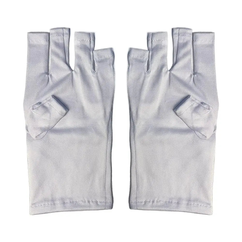 UV Protection Fingerless Gloves for Gel Nail Lamp Manicures Nail Art Gloves Oasis Select B