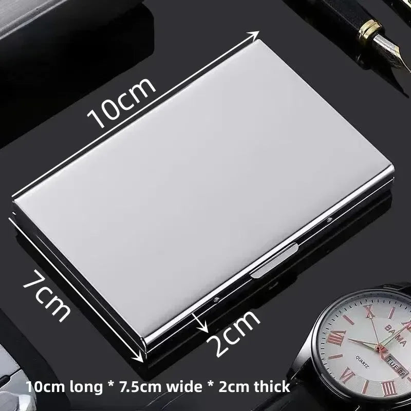 6 Slots Stainless Credit Card Holder Men Slim Anti RFID Travel ID Cardholder Debit Box Women Wallet Metal Case Porte Carte Oasis Select