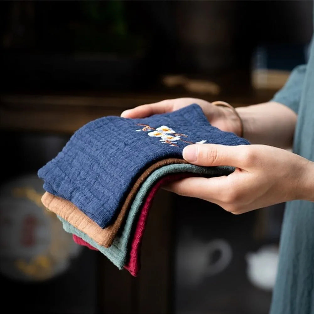 Durable Cotton Tea Cloth Lightweight Embroidery Cleaning Rag Ultra-soft High-class Fabric Cotton and Linen Tea Towels Oasis Select