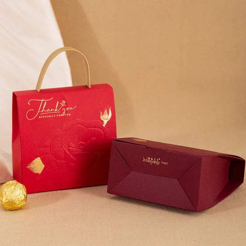 Creative Wedding Candy Bag New Portable Candy Box Wedding Party Favor Gift Box Paper Packaging Boxes Gift Bag Wedding Decoration Oasis Select