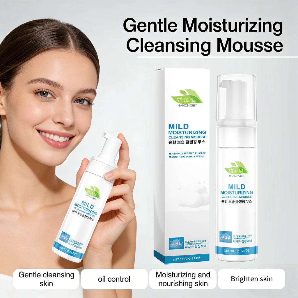 Gentle Moisturizing Cleansing Mousse Centella Face Wash Oil Control Cleansing Pores Shrinking Nourishing Repairing Foam Cleanser Oasis Select