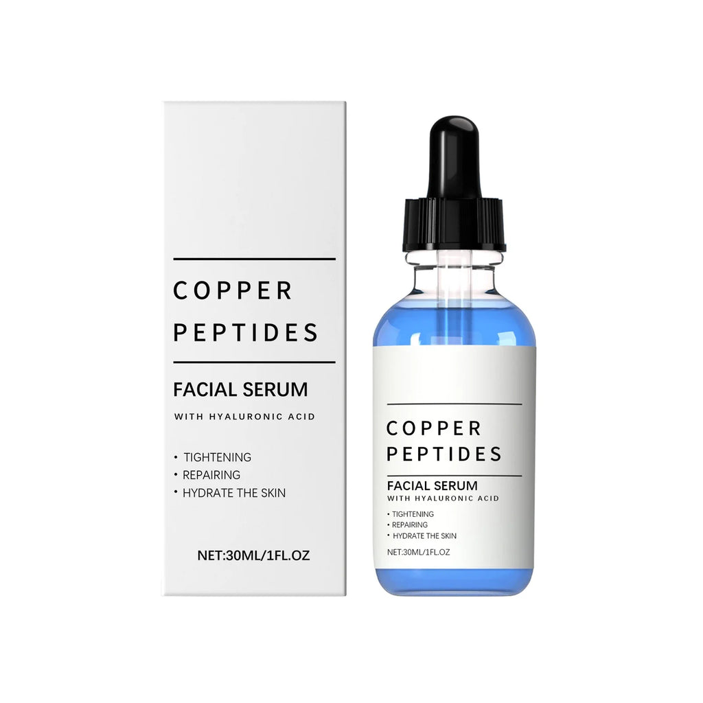 Copper Peptide Serum Lifting Firming Skin Anti Wrinkle Nourishing Smooth Improve Texture Hydration Hyaluronic Acid Face Serum Oasis Select 30ml Boxed