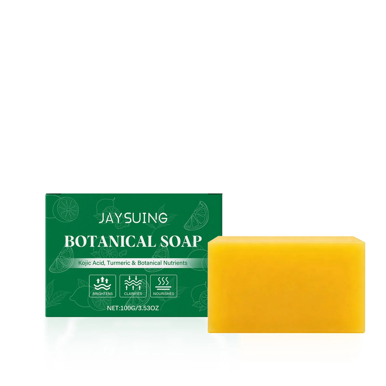 Jaysuing Botanical Soap Deeply Cleanse Skin Remove Dirt Moisturize Dry Skin Gentle Exfoliate Daily Body Wash Turmeric Body Soap Oasis Select 100g Boxed