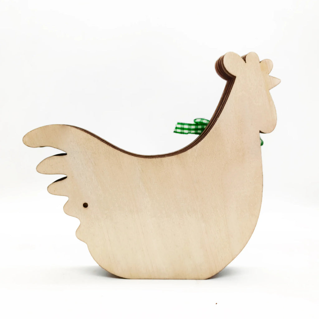 Easter Wooden Turkey Decorations Flowers Butterfly Home Tabletop Wooden Crafts Decoration Oasis Select