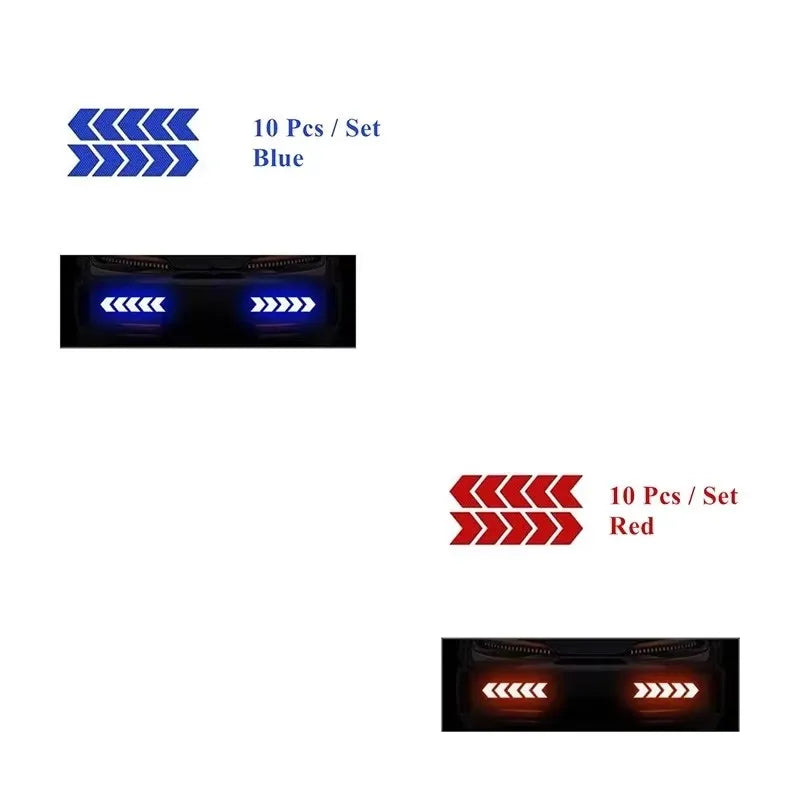 1/2/3set Car Bumper Reflective Safety Strip Stickers Car Arrow Reflective Sticker Reflective Warning Safety Tape Oasis Select Mix-2set 1
