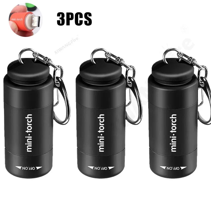 USB Rechargeable Mini LED Keychain Flashlight | Waterproof