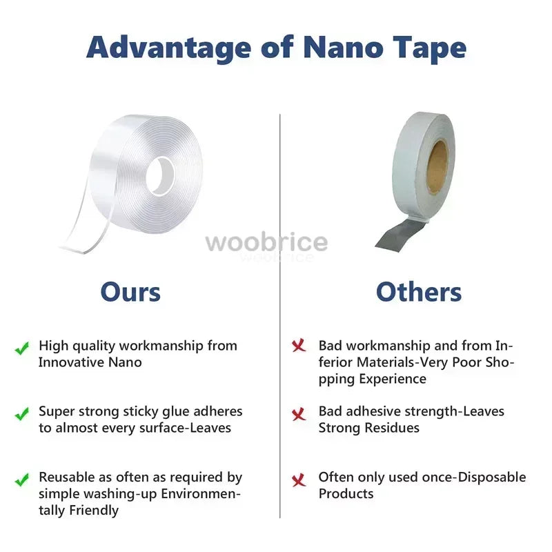 5m 3m Super Strong Double Sided Adhesive Tape Car Bedroom Kitchen Bathroom Outdoor Living Room Double-sided Tape Extra Strong Oasis Select