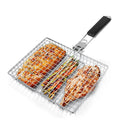 Folding Stainless Steel BBQ Grill Basket – Fish, Veggies & Shrimp BBQ Grill Basket Oasis Select Red