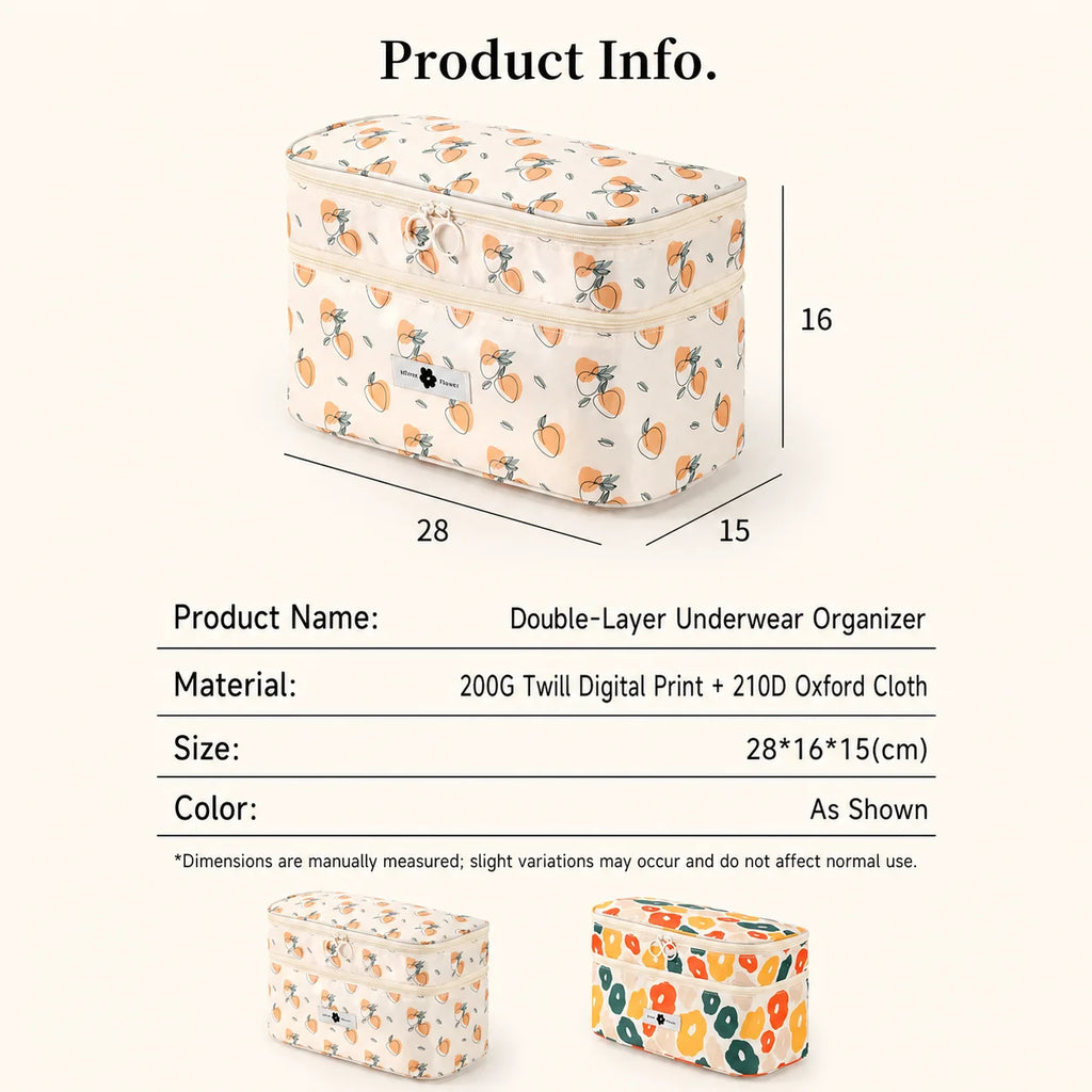 Travel Underwear & Bra Organizer Bag – 3-in-1 Storage Box
