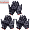 3/6/12 Pairs of High-Quality Nylon Work Gloves, Wear-Resistant for Carpentry, Gardening, Outdoor Camping Hiking Fishing Non-Slip Oasis Select 3 pairs M