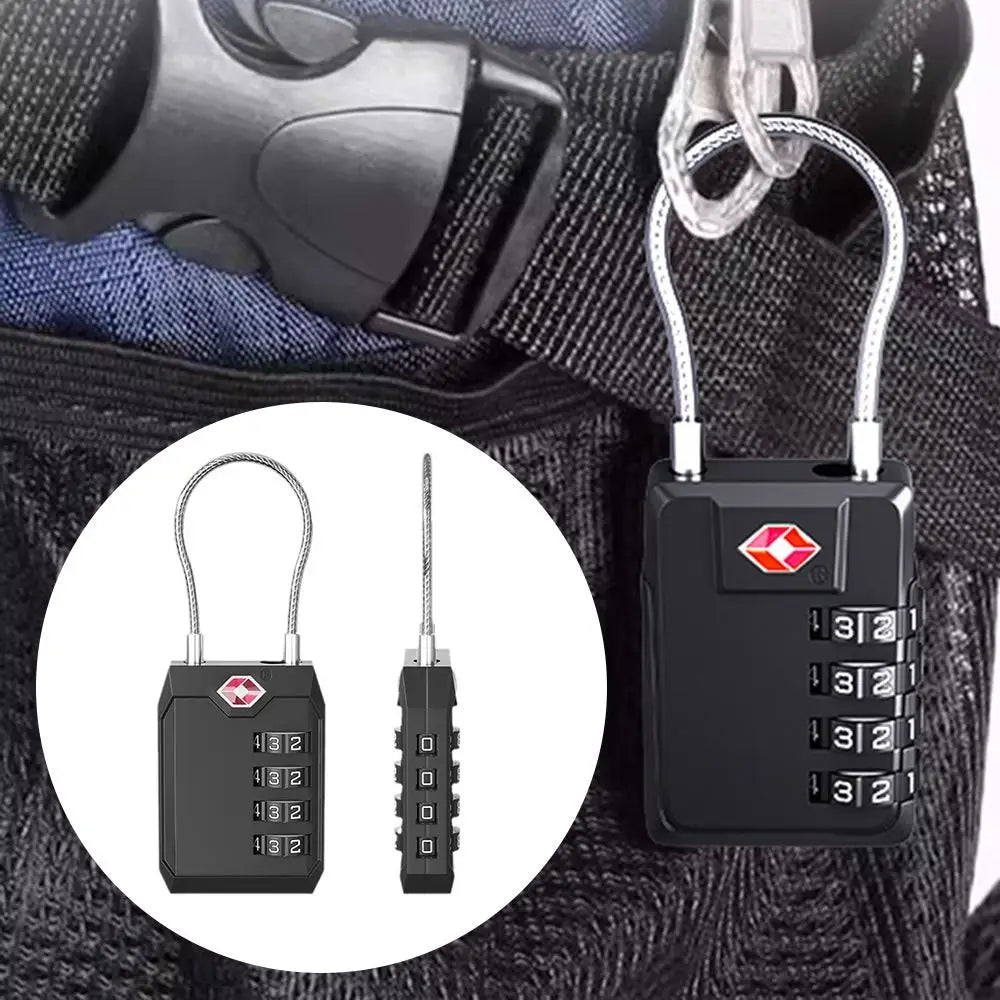 TSA 4-Digit Combination Lock – Zinc Alloy Travel Padlock