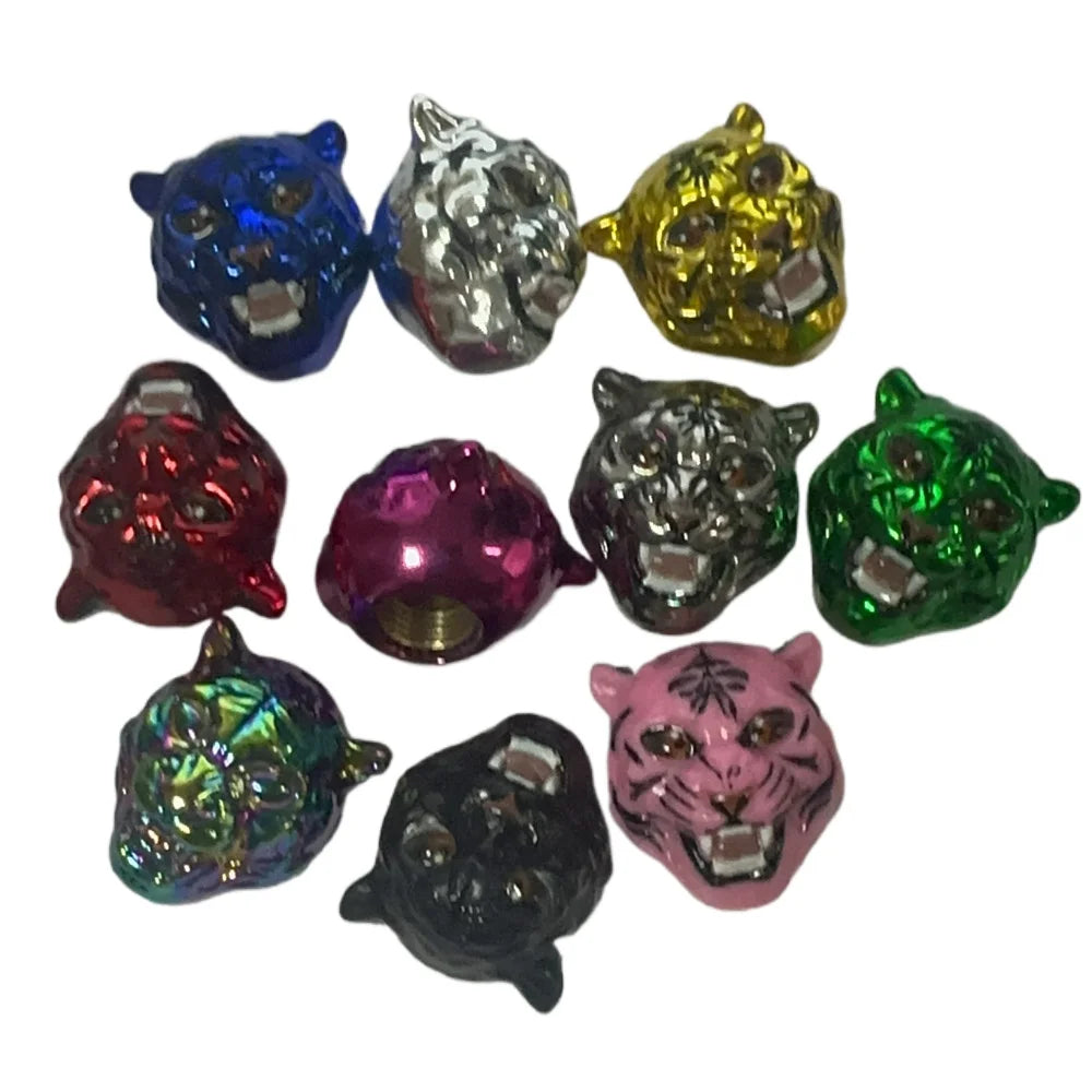 4Pcs Tiger Style Tire Valve Stem Caps 3D Animal Car Accessories Decor Tire Air Caps for Car,SUV,Bike,Motorcycle,Bicycle Oasis Select