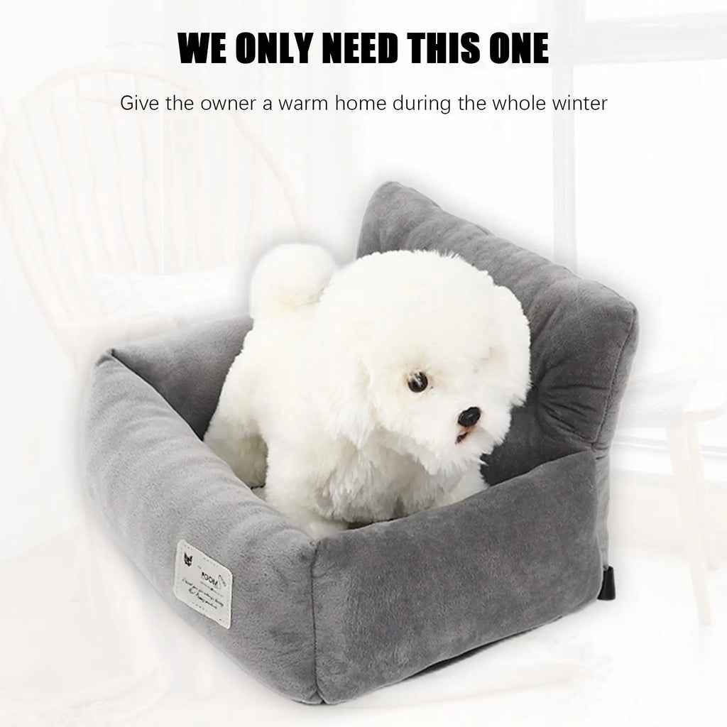 Dog Car Seat Pet Travel Booster Seat with Handle Dog Safety Car Seat Dog Car Bed Dual-Use for Car and Home Travel Carrier Bed Oasis Select