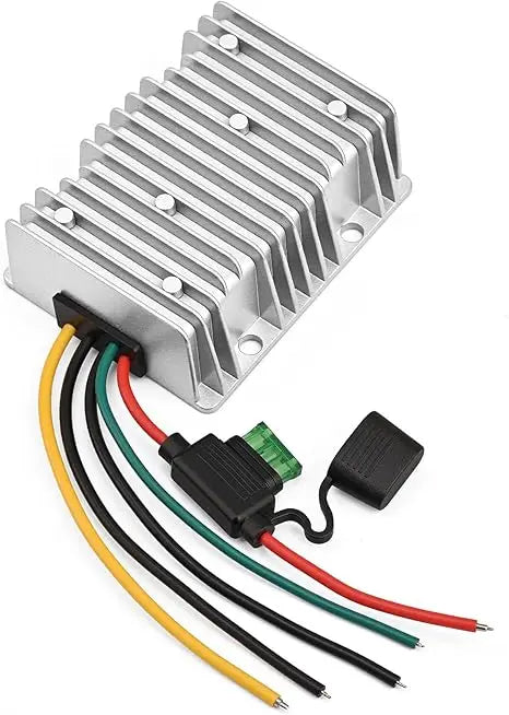 Acc-Control 30A DC 24V-36V to 12V Step Down Converter Golf Cart Voltage Reducer Regulator Buck Transformer Waterproof with Fuse Oasis Select 24V48V36V to 12V 30A
