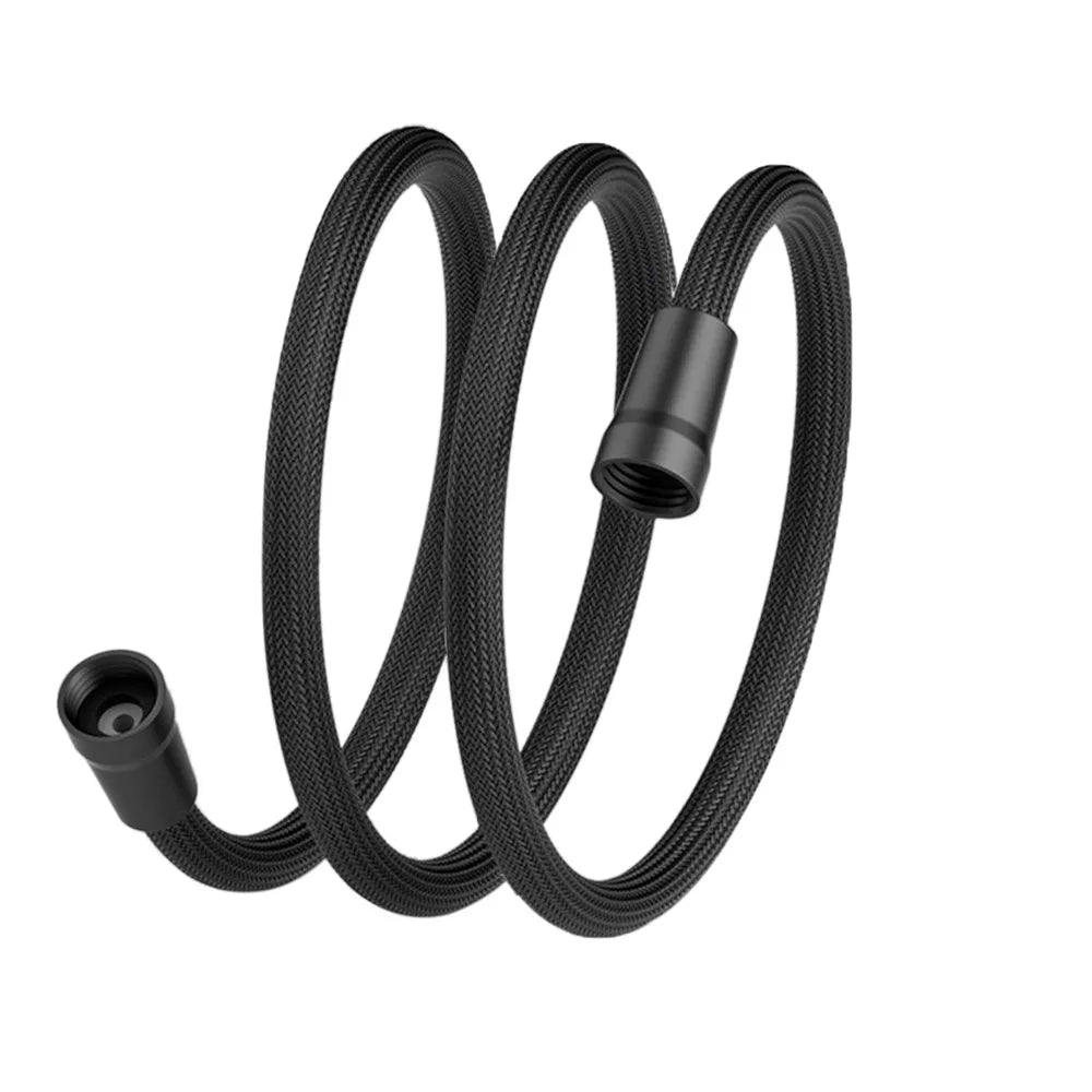 1.5/2 Meter Anti Winding Handheld Shower Hose Universal Interface GI/2 Shower Tube Flexible High Pressure Bath Shower Nylon Pipe Oasis Select Black-1.5Meter