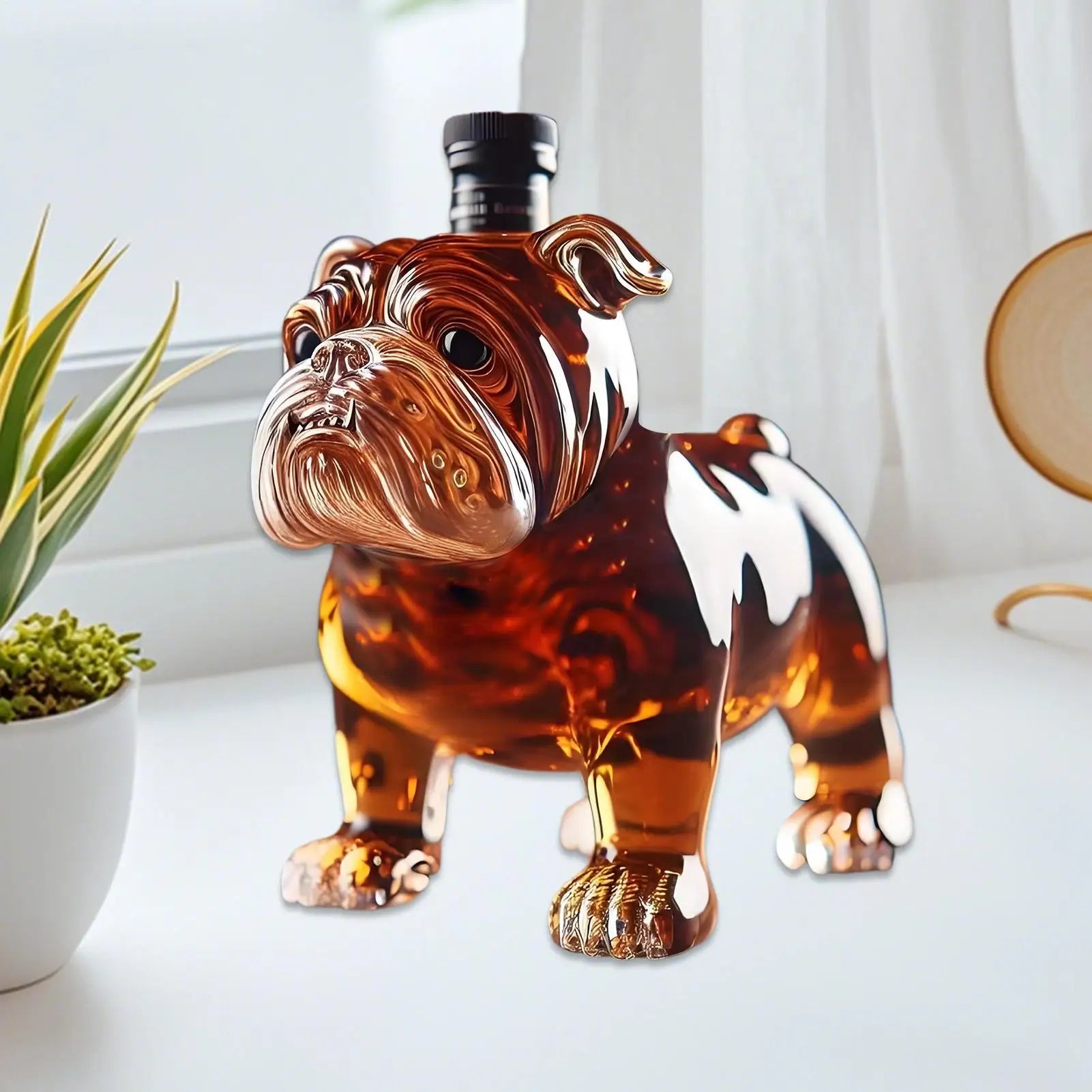 Funny Dog Whiskey Bottle Unique Dog Decanter Glass Collectible Novelty Animal-shaped Bottle For Men Home Tasting Beer Bachelor Oasis Select