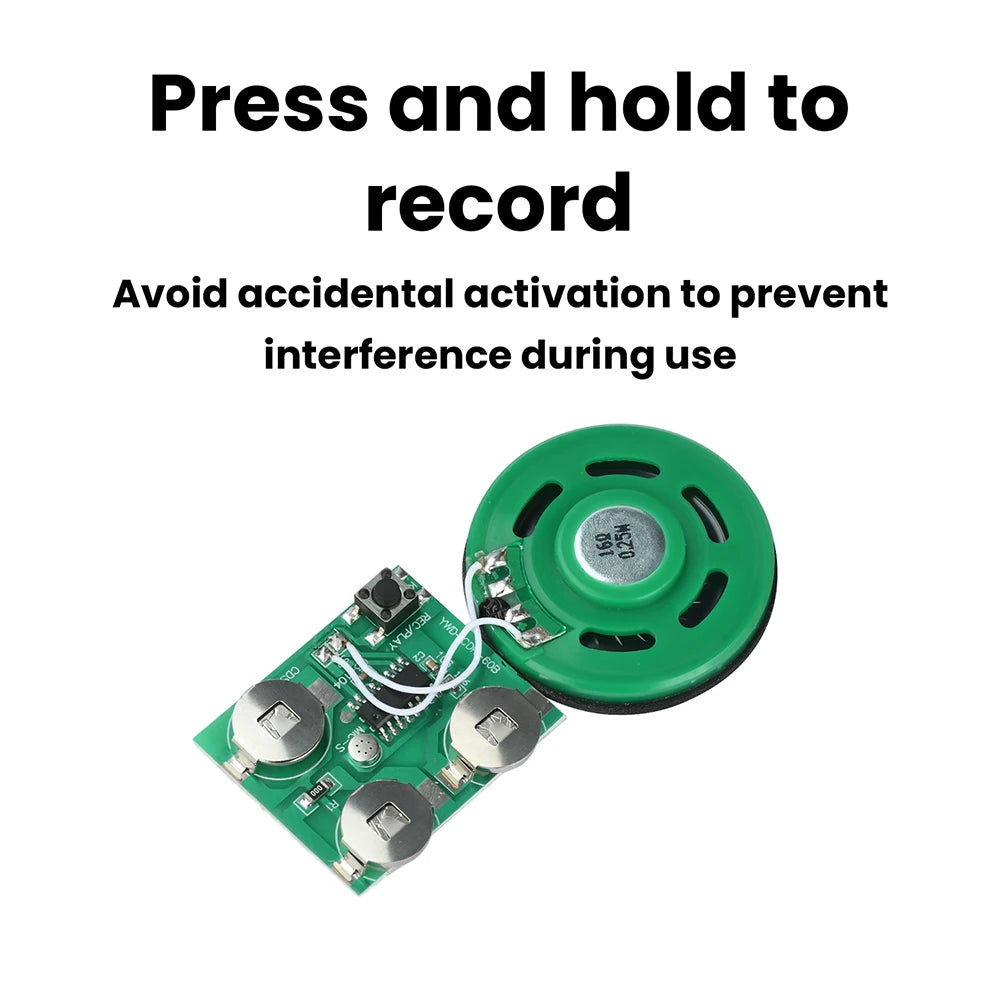 60 Second Recording Playback Board Music Module Greeting Card Refrigerator Sticker DIY With Battery Button Playback Voice Module Oasis Select