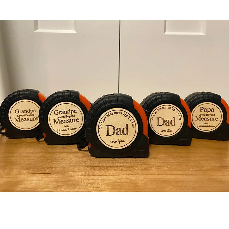 Father's Day Tape Measure No One Measures Up Wood Chip Engraved Boyfriend Christmas Gift Gift Oasis Select