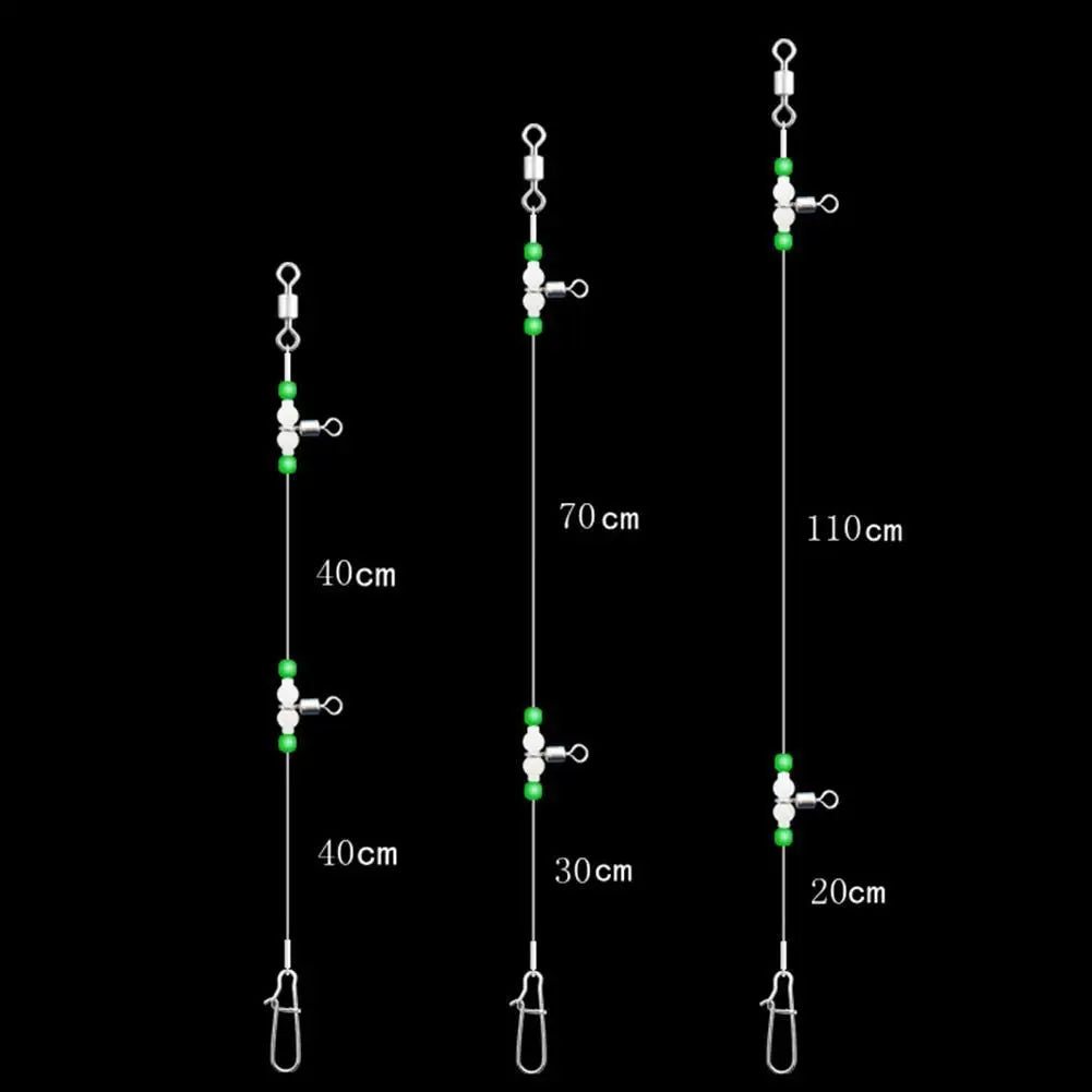 Night Glow Fishing Leaders with Swivels & Snaps | Saltwater & Freshwater Fishing Leader Set Oasis Select