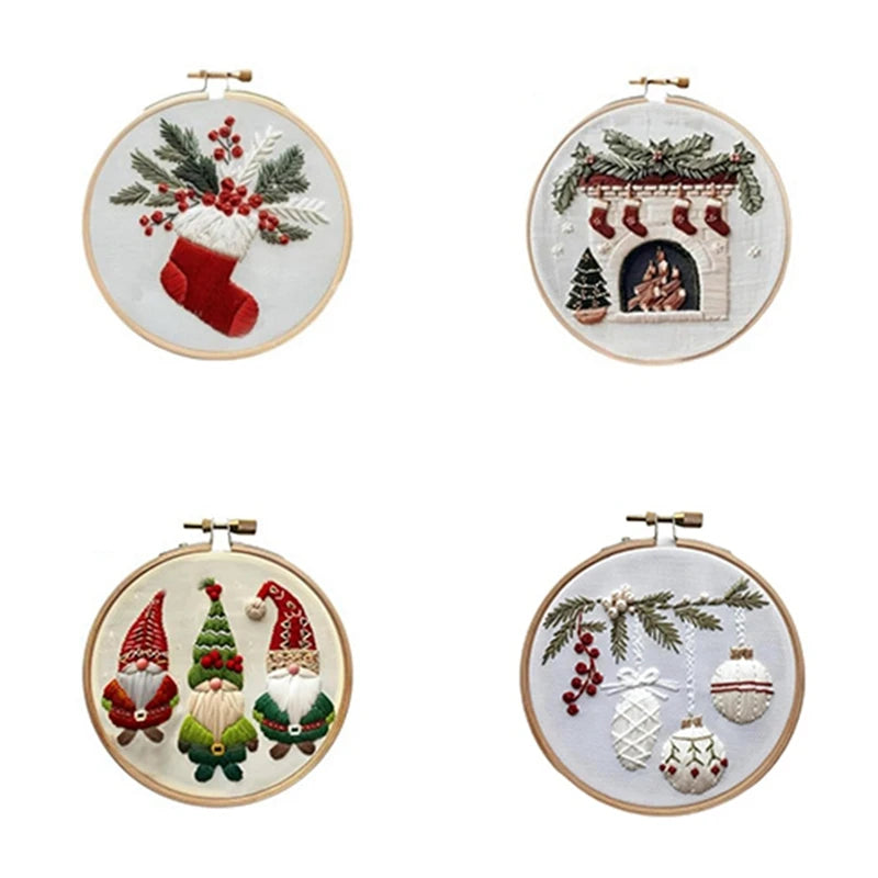 WISH Non-Finished Christmas Series, Cross-Stitch Bag, Embroidery Bag For Beginners, DIY Decoration Home Room. Oasis Select
