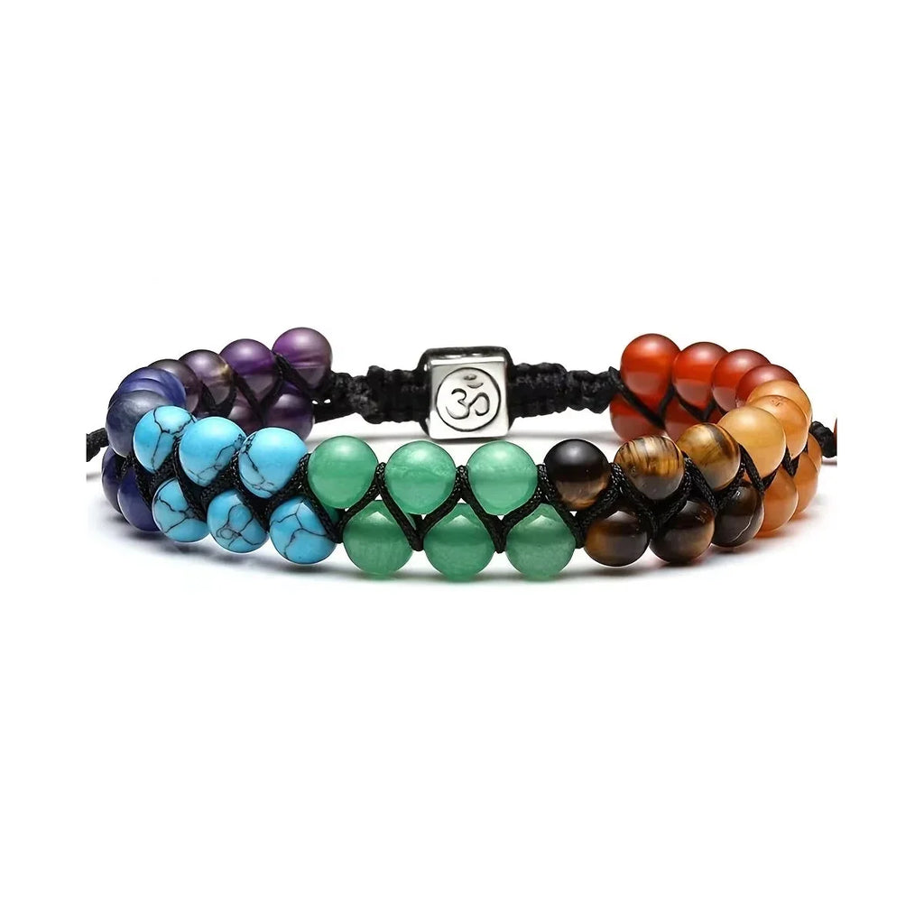 Chakra Treatment Crystal Bracelet Yoga Stone Adjustable Beads Bracelet Meditation Relaxation Anxiety Women's Bracele Oasis Select ASL70462