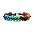 Chakra Treatment Crystal Bracelet Yoga Stone Adjustable Beads Bracelet Meditation Relaxation Anxiety Women's Bracele Oasis Select ASL70462
