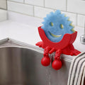 Drainable Soap & Sponge Holder 2-in-1 Storage Tray Multifunctional Organizer for Kitchen Bathroom Sink Practical Home Decor Oasis Select Red