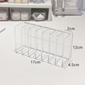 1pc Plastic Transparent 7-Slot Cosmetic Organizer Multi-Functional Makeup Holder Home Office Bathroom Dressing Table Sorting Box Oasis Select L