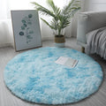 Super Soft Fluffy Round Rug Plush Carpet for Living Room Decor Cozy Bedroom Nursery Kids Room Home Floor Mat Decorative Oasis Select Blue 60CM