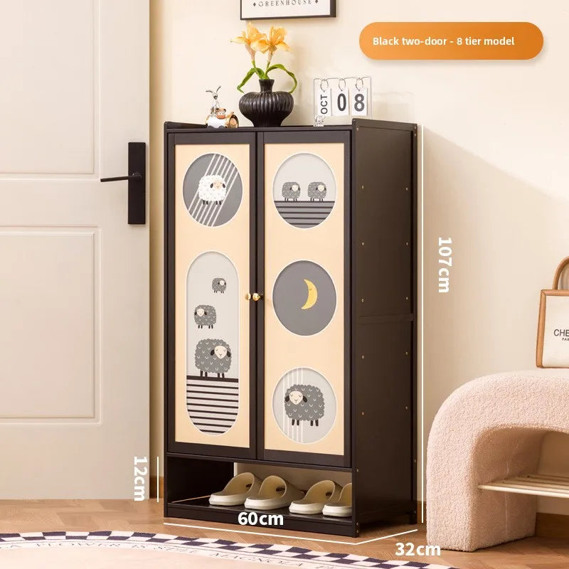 Shoe rack, multi-layer indoor integration at the entrance of the household, against the wall to enter the door to store Oasis Select Double door 8