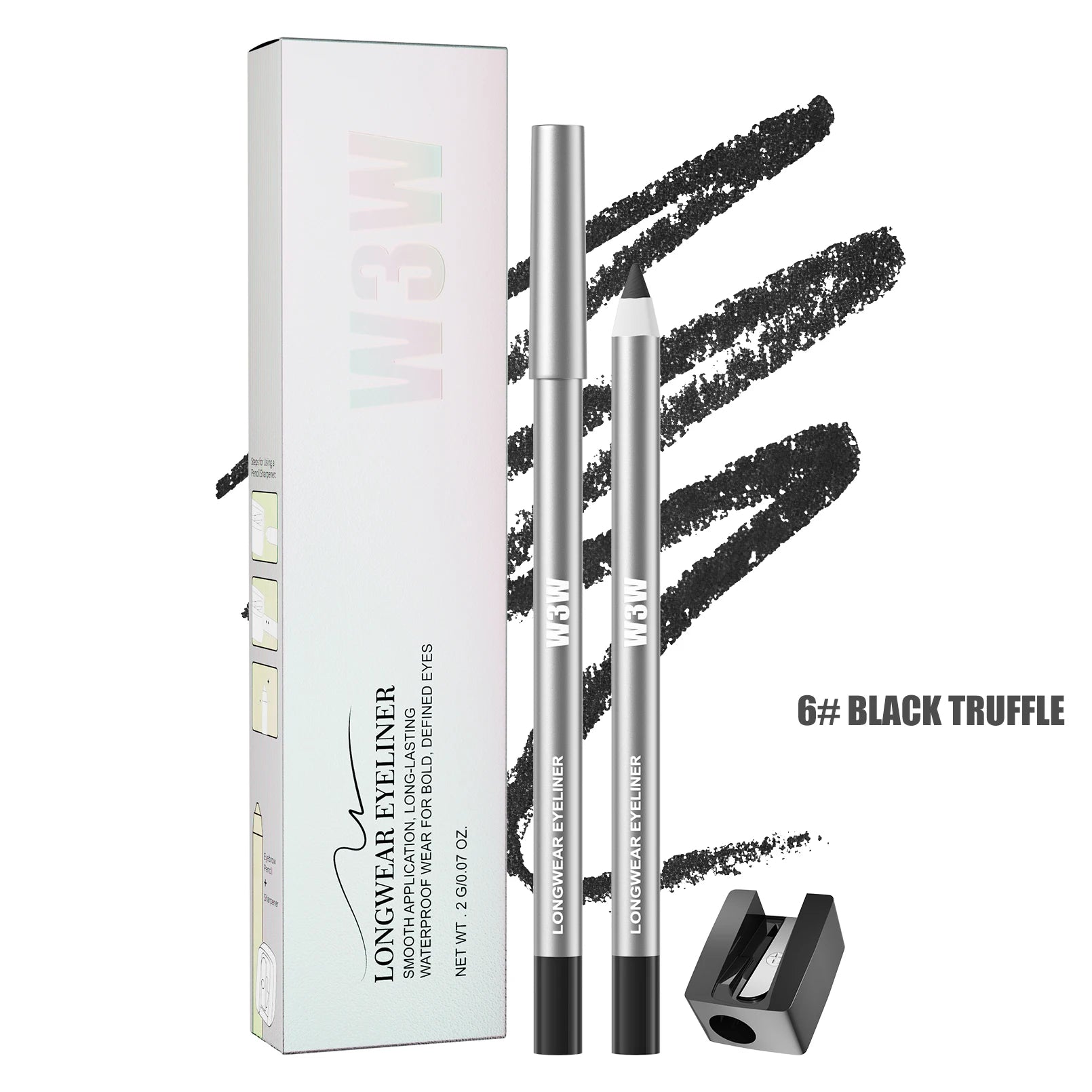 W3W 8-Color Matte Gel Eyeliner Pencil Set – Waterproof