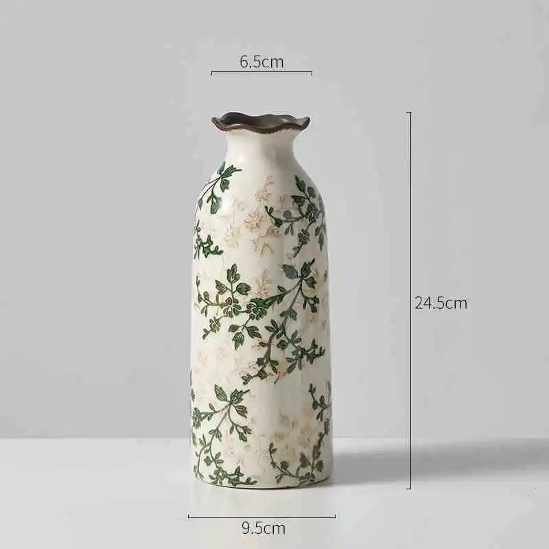 Crackle Ceramic Flower Vase Hydroponic Vase Table Decor Floral Arrangement Valentine's Day Gifts Birthday Graduation Gift Oasis Select L