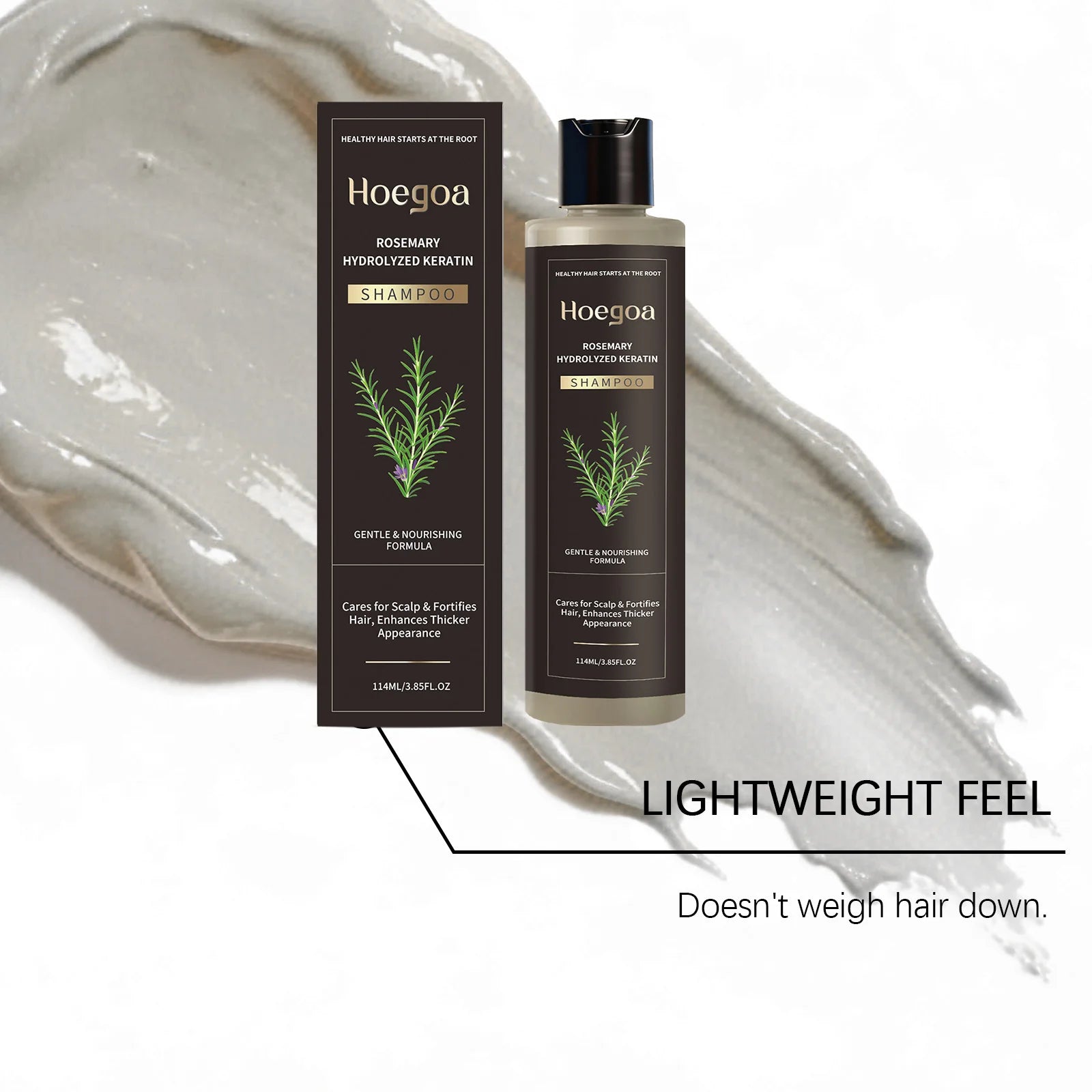 HOEGOA Rosemary Shampoo – Volumizing, Thickening & Anti-Dandruff Rosemary Hair Shampoo Oasis Select