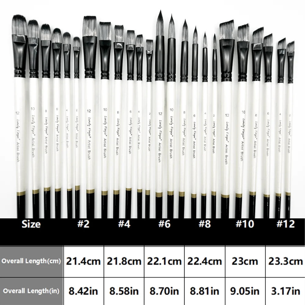 6/24 Pcs Paint Brush Set, Artist Paintbrushes for Acrylic Oil Watercolor Painting, Premium Nylon Hair Art Paint Brushes Oasis Select