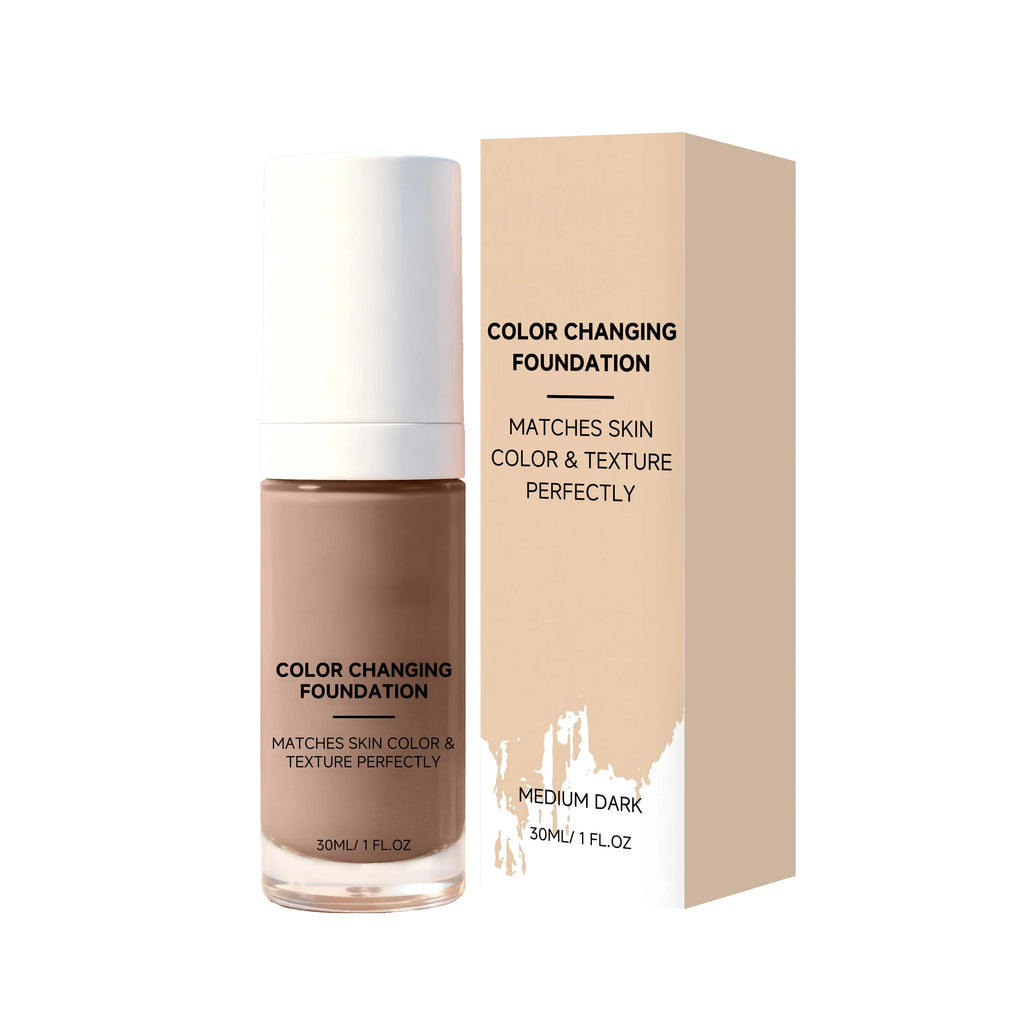 Color Changing Liquid Foundation – Waterproof, Skin Tone Match Liquid Foundation Oasis Select Medium-Dark